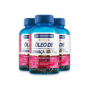 Kit 3 Óleo de Linhaça Catarinense 120 Cápsulas
