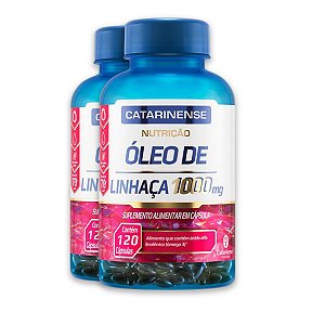 Kit 2 Óleo de Linhaça Catarinense 120 Cápsulas