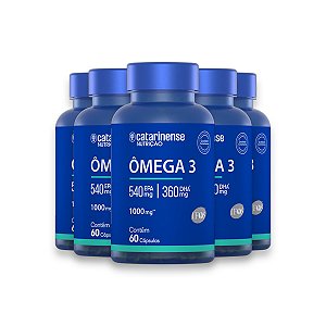 Kit 5 Ômega 3 1000mg Catarinense 60 Cápsulas