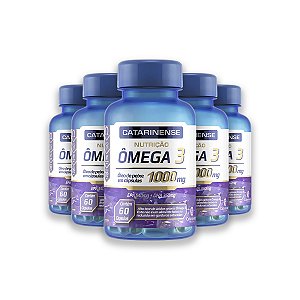 Kit 5 Ômega 3 1000mg Catarinense 60 Cápsulas