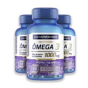 Kit 3 Ômega 3 1000mg Catarinense 60 Cápsulas