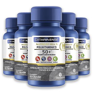 Kit 5 Polivitamínico Sênior +50 Catarinense 60 Cápsulas