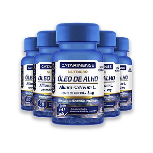Kit 5 Óleo de Alho 3mg Catarinense 60 Cápsulas