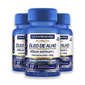 Kit 3 Óleo de Alho 3mg Catarinense 60 Cápsulas