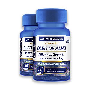 Kit 2 Óleo de Alho 3mg Catarinense 60 Cápsulas