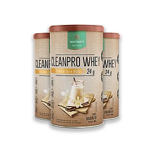 Kit 3 CleanPro Whey Baunilha Nutrify 450g