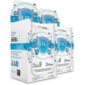 Kit 2 Wellmune Mune + ClinicMais Sabor Cranberry e Laranja (10 Sachês)