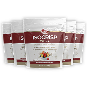 Whey Protein Isocrisp Vitafor 240g Neutro | Kit 5