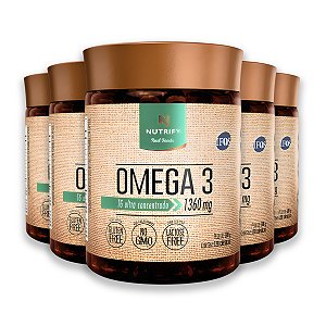 Kit 5 Ômega 3 TG Nutrify 120 Cápsulas
