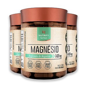 Kit 3 Magnésio Nutrify 60 Cápsulas