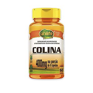 Colina Vitamina B8 Unilife 400mg 60 cápsulas