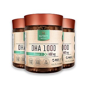 Kit 3 Ômega 3 DHA 1000 1400mg Nutrify 60 Cápsulas