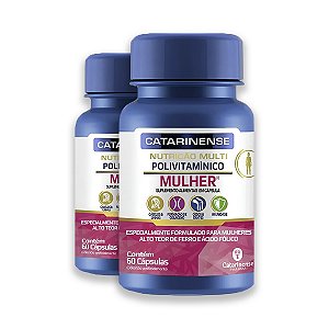 Kit 2 Multipolivitamínico Mulher Catarinense 60 Cápsulas