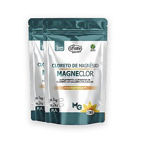 Kit 2 Cloreto de Magnésio P.A Magneclor Unilife 1kg