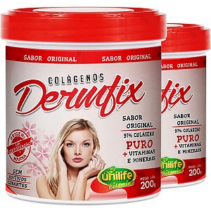 Kit 2 Colágeno Hidrolisado Dermix 200g em pó Unilife