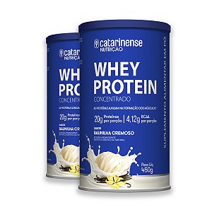 Kit 2 Whey Protein Concentrado Catarinense 450g Baunilha