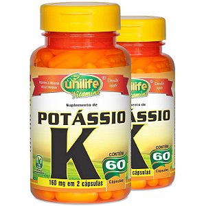 Kit 2 Potássio Quelato 60 cápsulas Unilife