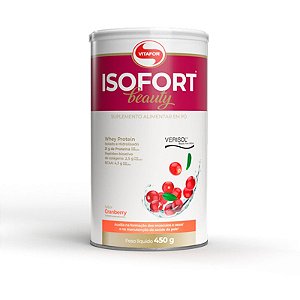Isofort Beauty Whey Protein Isolado 450g Vitafor Cranberry