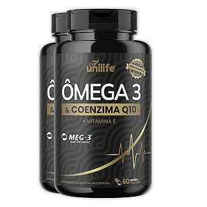 Kit 2 Ômega 3 Com Coenzima Q10 Unilife 60 Cápsulas