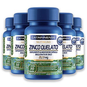 Kit 5 Zinco Catarinense 30 Cápsulas