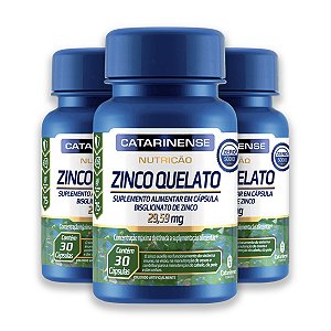 Kit 3 Zinco Catarinense 30 Cápsulas