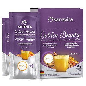 Kit 2 Golden Beauty Super food golden milk 60g Sanavita