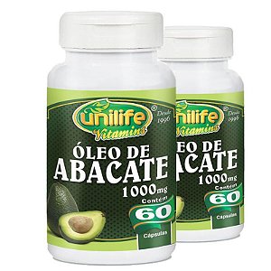 Kit com 2 Óleo de abacate 60 cápsulas Unilife