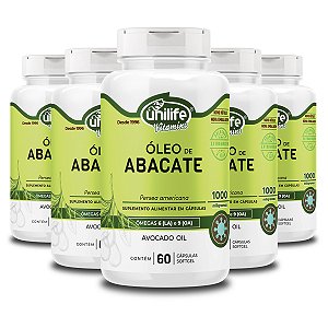 Kit 5 Óleo de Abacate Unilife 60 Cápsulas