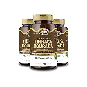 Kit 3 Óleo de Semente de Linhaça Dourada Unilife 120 Cápsulas