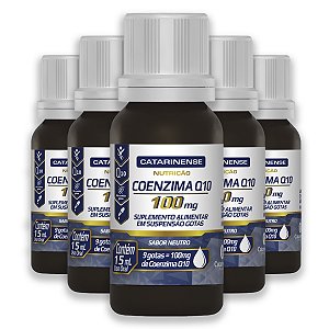 Kit 5 Coenzima Q10 100mg Catarinense 15ml