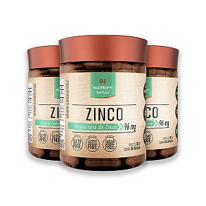 Kit 3 Zinco 96mg Nutrify 60 Cápsulas