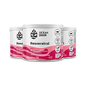 Kit 3 Resveratrol Ocean Drop 30 Cápsulas