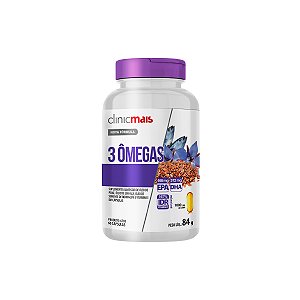 3 Ômegas Óleo de Peixe, Linhaça, Borragem e Vitamina E Clinicmais 60 cápsulas