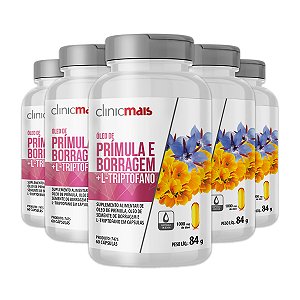 Kit 5 Óleo de Prímula e Borragem ClinicMais 60 Cápsulas