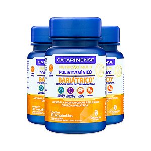 Kit 3 Polivitamínico Bariátrico Catarinense 30 Comprimidos