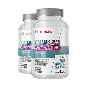 Kit 2 Calmais Alga Lithothamnium ClinicMais 60 Cápsulas