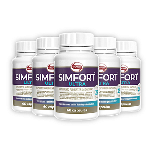 Kit 5 Simfort Ultra 6 Cepas Probióticos 60 Cápsulas Vitafor