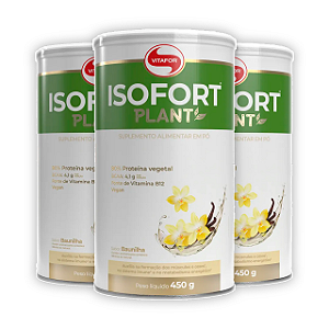 KIT 3 | Isofort Plant Baunilha Vitafor 450g