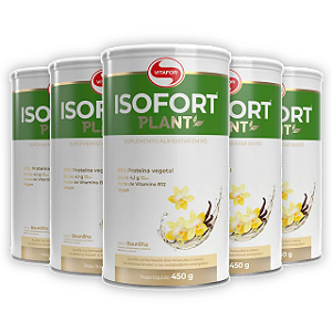 KIT 5 | Isofort Plant Baunilha Vitafor 450g