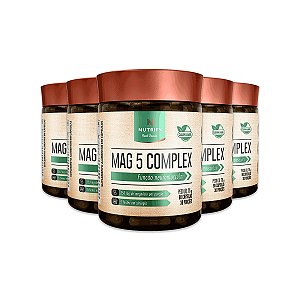 Kit 5 Magnésio 5 Complex Nutrify 90 Cápsulas