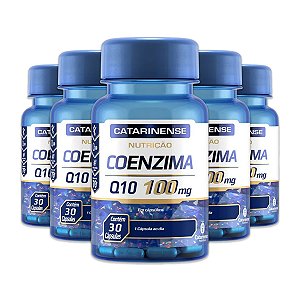 Kit 5 Coenzima Q10 100mg 30 Cápsulas Catarinense