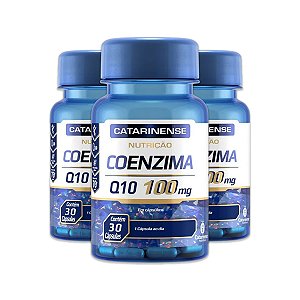 Kit 3 Coenzima Q10 100mg 30 Cápsulas Catarinense