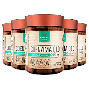 Kit 5 Coenzima Q10 + Vit. E Nutrify 60 Cápsulas