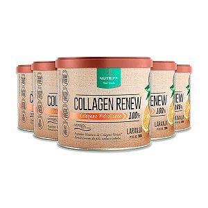 Kit 5 Collagen Renew Laranja Colágeno Nutrify 300g