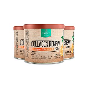 Kit 3 Collagen Renew Laranja Colágeno Nutrify 300g