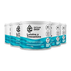 Kit 5 Luteína e Zeaxantina 60 Cápsulas Ocean Drop