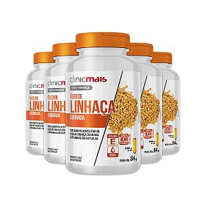 Kit 5 Óleo de Linhaça Dourada ClinicMais 60 Cápsulas