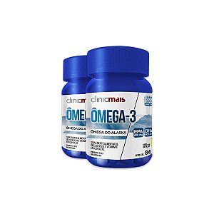 Kit 2 Ômega 3 Alaska ClinicMais 60 Cápsulas