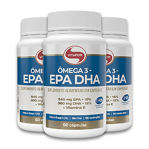 Kit 3 Ômega 3 TG EPA DHA Vitafor 60 Cápsulas