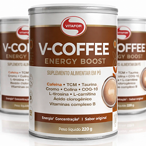 KIT 3 | V-Coffe Vitafor Energy Boost 220g